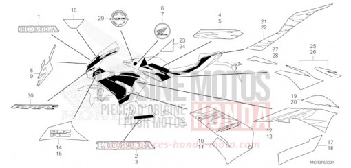 MARQUE/RAYURE (3) CBR1000SPN de 2022